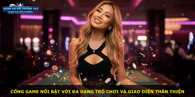 Cổng game nổi bật với đa dạng trò chơi và giao diện thân thiện