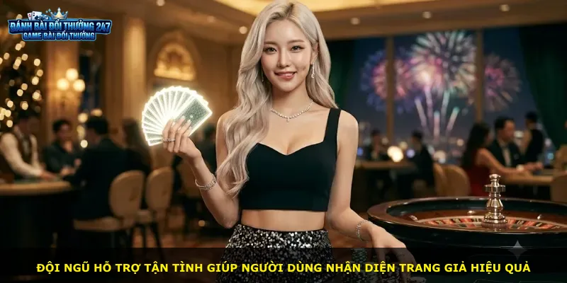 Đội ngũ hỗ trợ tận tình giúp người dùng nhận diện trang giả hiệu quả