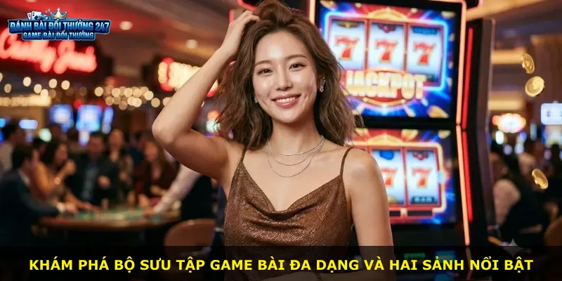 Khám phá bộ sưu tập game bài đa dạng và hai sảnh nổi bật