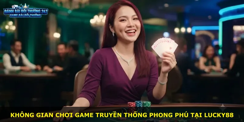 Không gian chơi game truyền thống phong phú tại Lucky88
