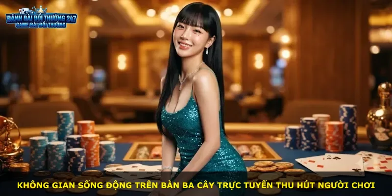 Không gian sống động trên bàn Ba Cây trực tuyến thu hút người chơi