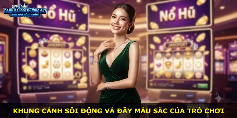 Khung cảnh sôi động và đầy màu sắc của trò chơi
