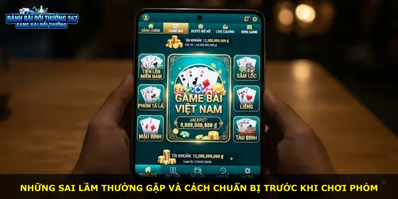 Những sai lầm thường gặp và cách chuẩn bị trước khi chơi phỏm