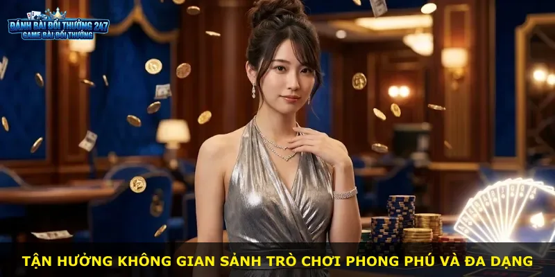 Tận hưởng không gian sảnh trò chơi phong phú và đa dạng
